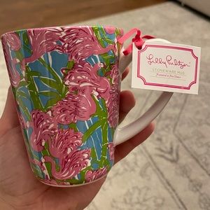 set of 4 Lilly Pulitzer lead a colorful life mugs